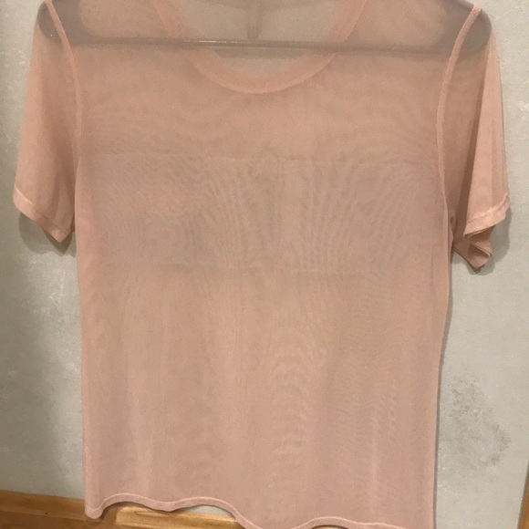 Emma & Sam pink mesh with denim patch t shirt - Picture 4 of 6